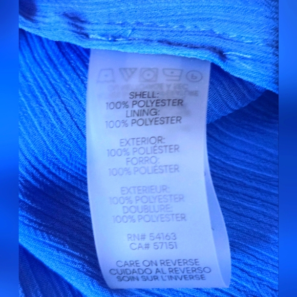 Tommy Hilfiger Vibrant Blue Ruffled Sleeveless Top Size Medium - Picture 7 of 11